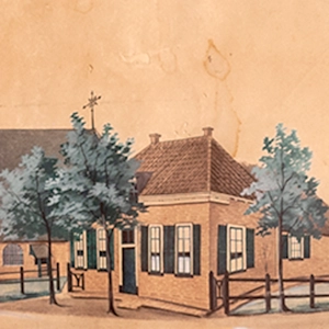 het dorp Oene (1): vrijstaande bomen